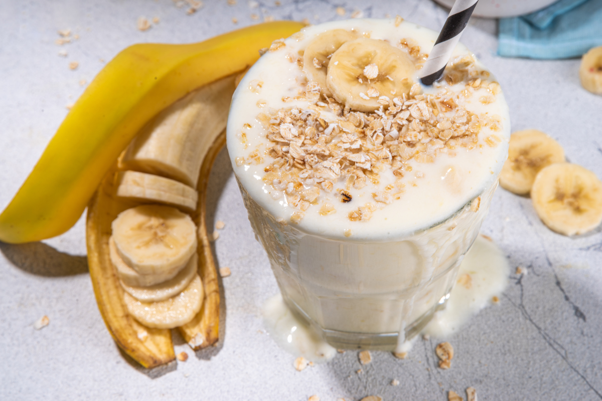 Kollagen smoothie banan - hår & hud collagen banana recipe recept celloptimum skin hair