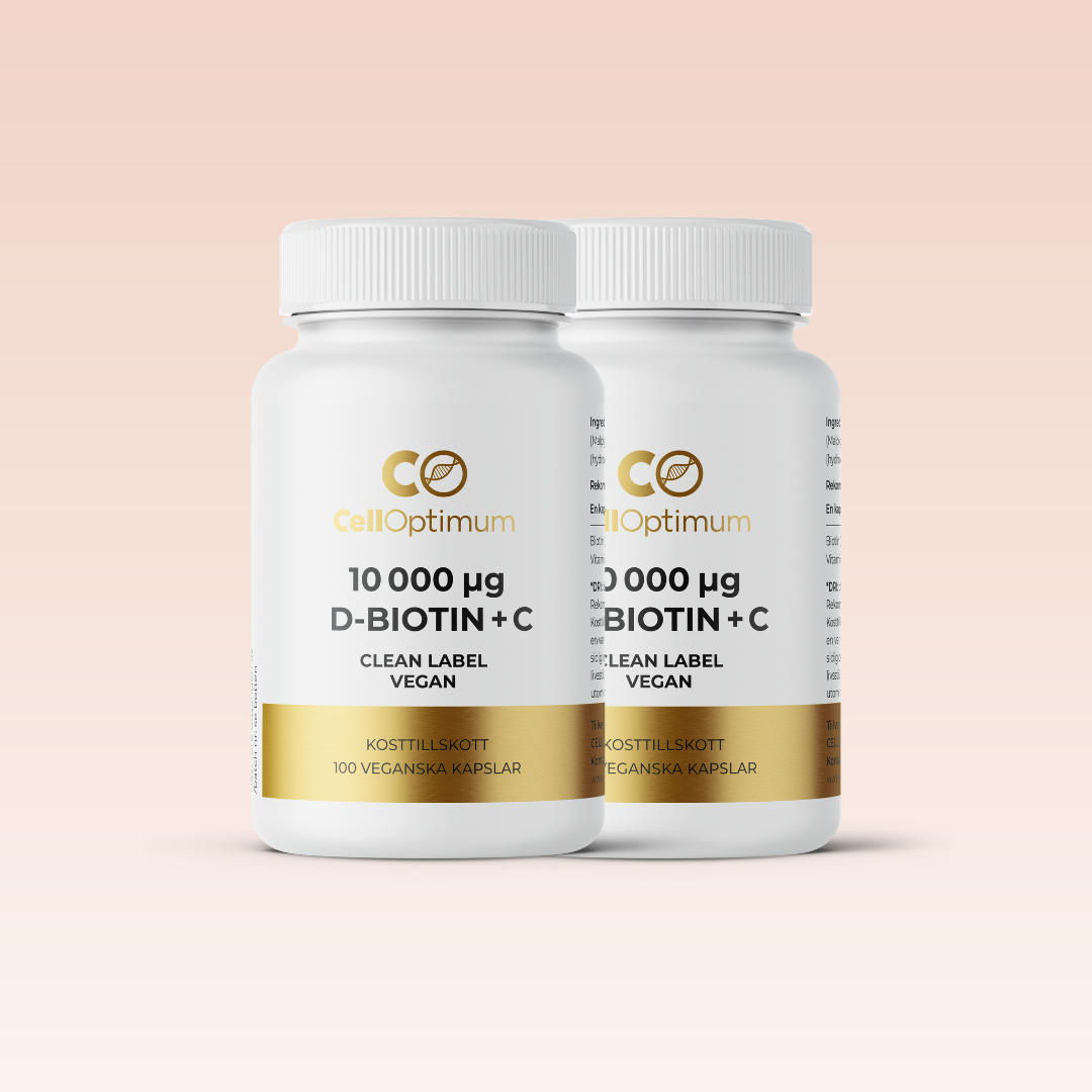 D-BIOTIN + C - 100 vegaanista kapselia