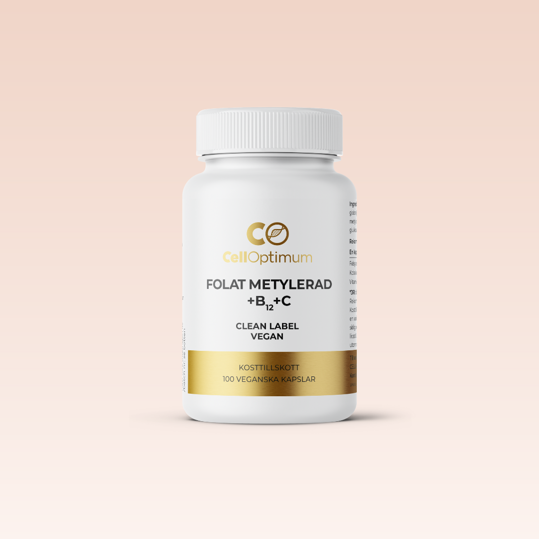 FOLATE + B12 + C - 100 vegan capsules