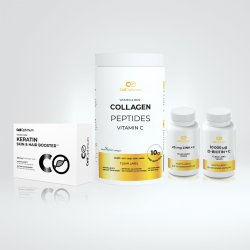 Skin package - Supplements with collagen, keratin, biotin, zinc and vitamin C